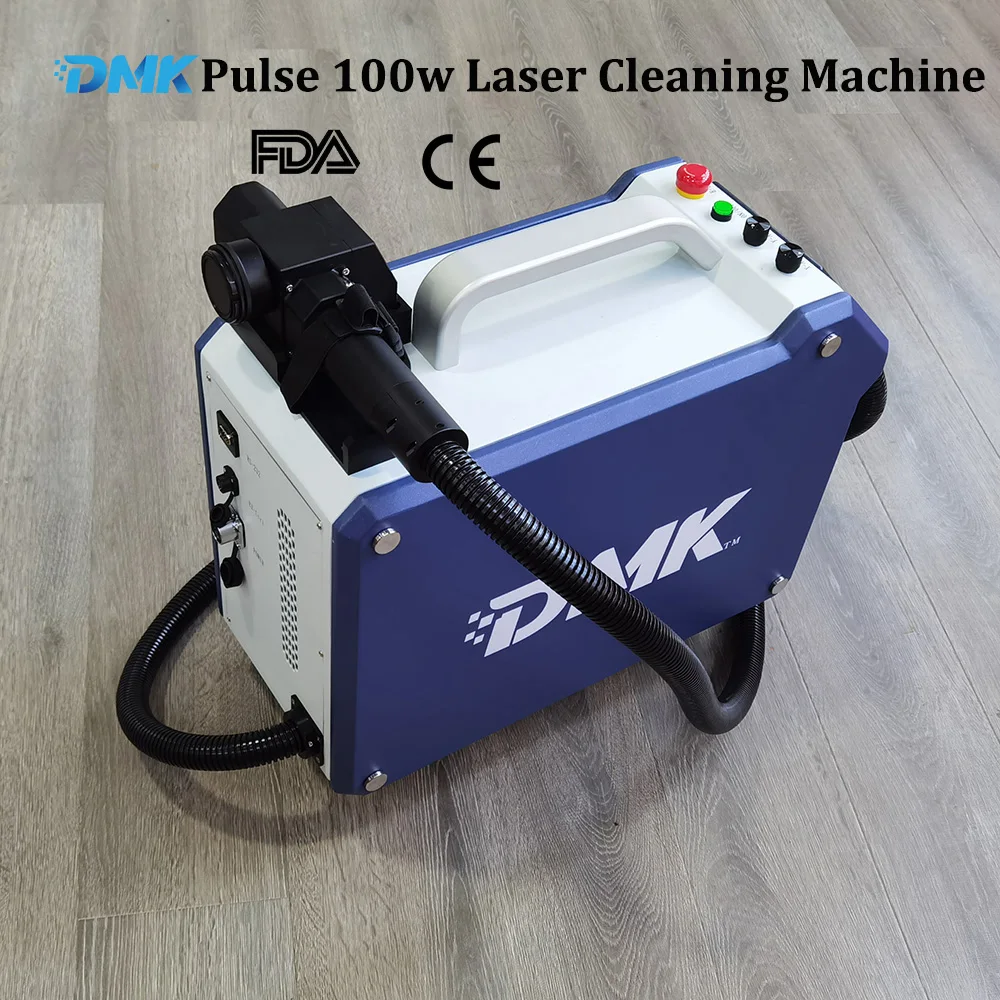 DMK 100W Pulse Laser Cleaning Machine Portable Laser Rust Removal Machine Laser Cleaner For Wood Stainless steel Aluminum