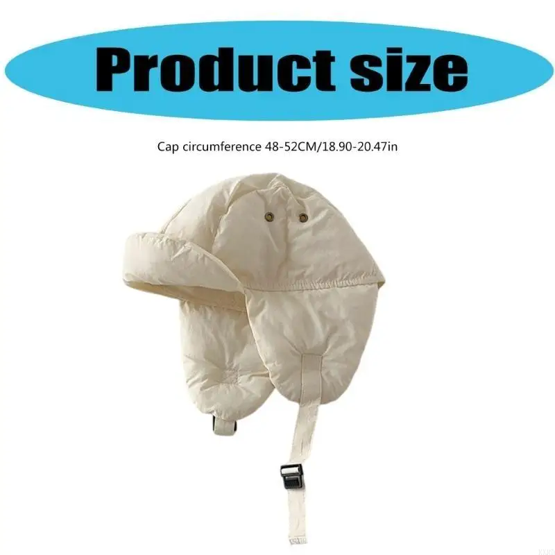 

Stylish Baby Hat Autumn Winter Warm Bonnet Caps Down Cotton Earflap Bonnet Hat Windproof Headwear for 13-6 Years