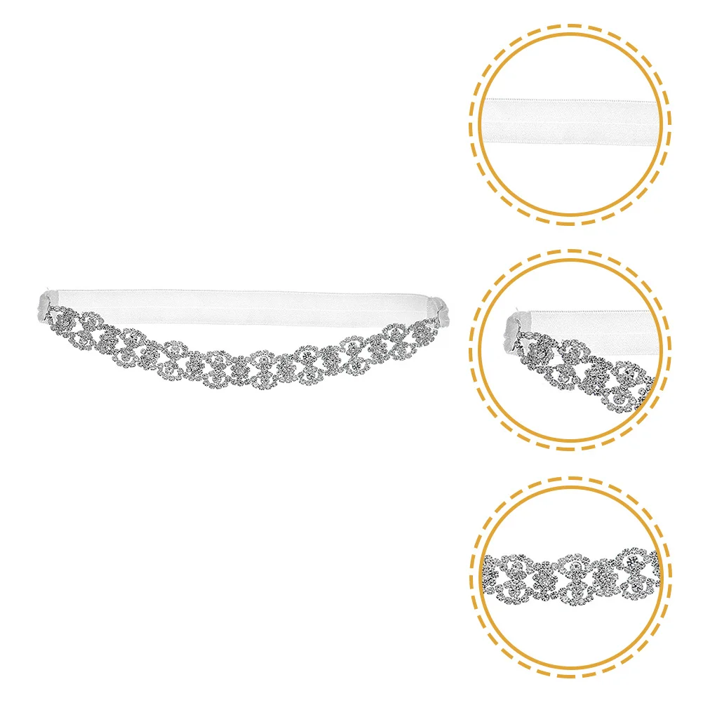 

Rhinestone Garter Bridal Ring Hollow Design Wedding Party Decoration Elastic Leg Band For Bride Wedding Leg Garters