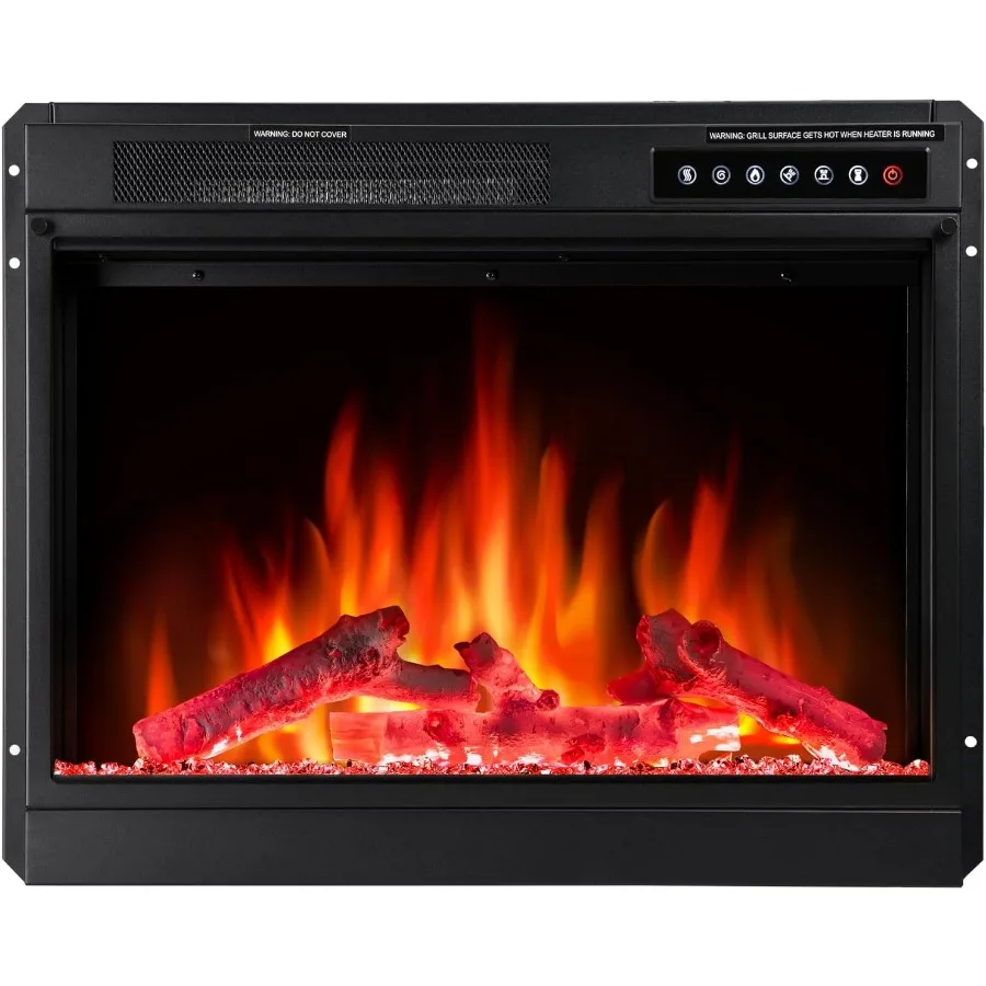 

Electric Fireplace Insert Recessed 23'' Electric Fireplace Heater with Infrared Quartz Heating Technology and Remote Control Ad