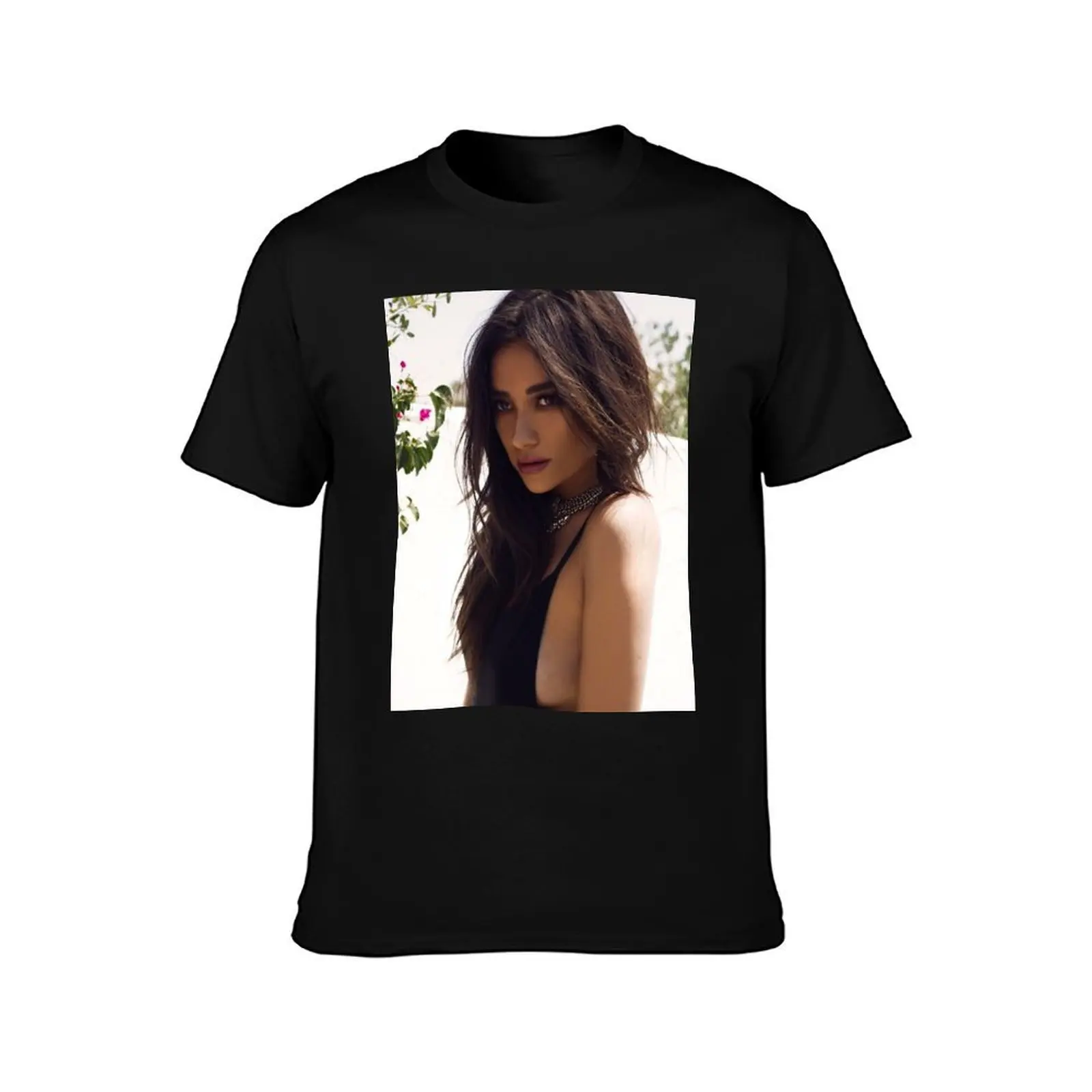 Shay Mitchell T-Shirt, Summer Casual Cotton Tee, Oversized Streetwear Tops, Vintage Graphic Print, Loose Fit Short Sleeve