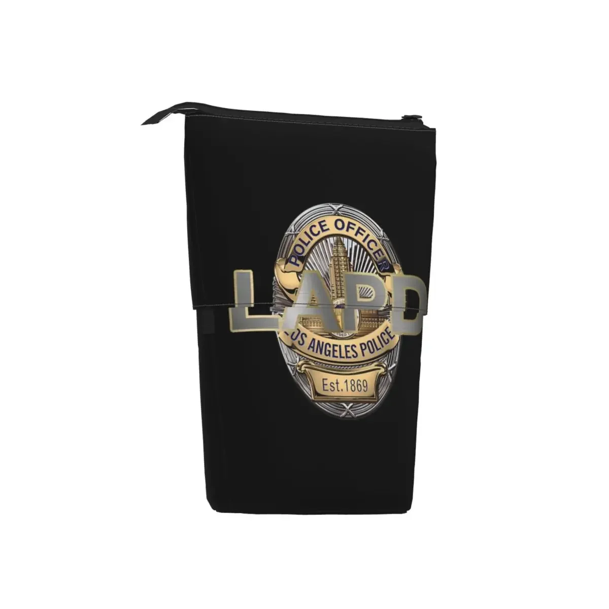 POLICE OFFICER LAPD Reversible Pencil Cases Pencil Pouch Storage Large Capacity Pen Box Pencil Bag for Kids Gifts