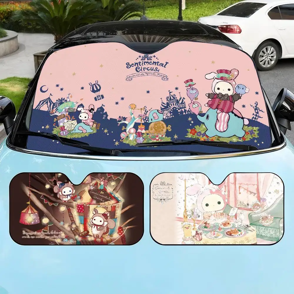 S-Sentimental Circus Personalized Windshield Sunshade Car Cover Sun Shade Auto Sun Visor Car-covers Car Solar Protection