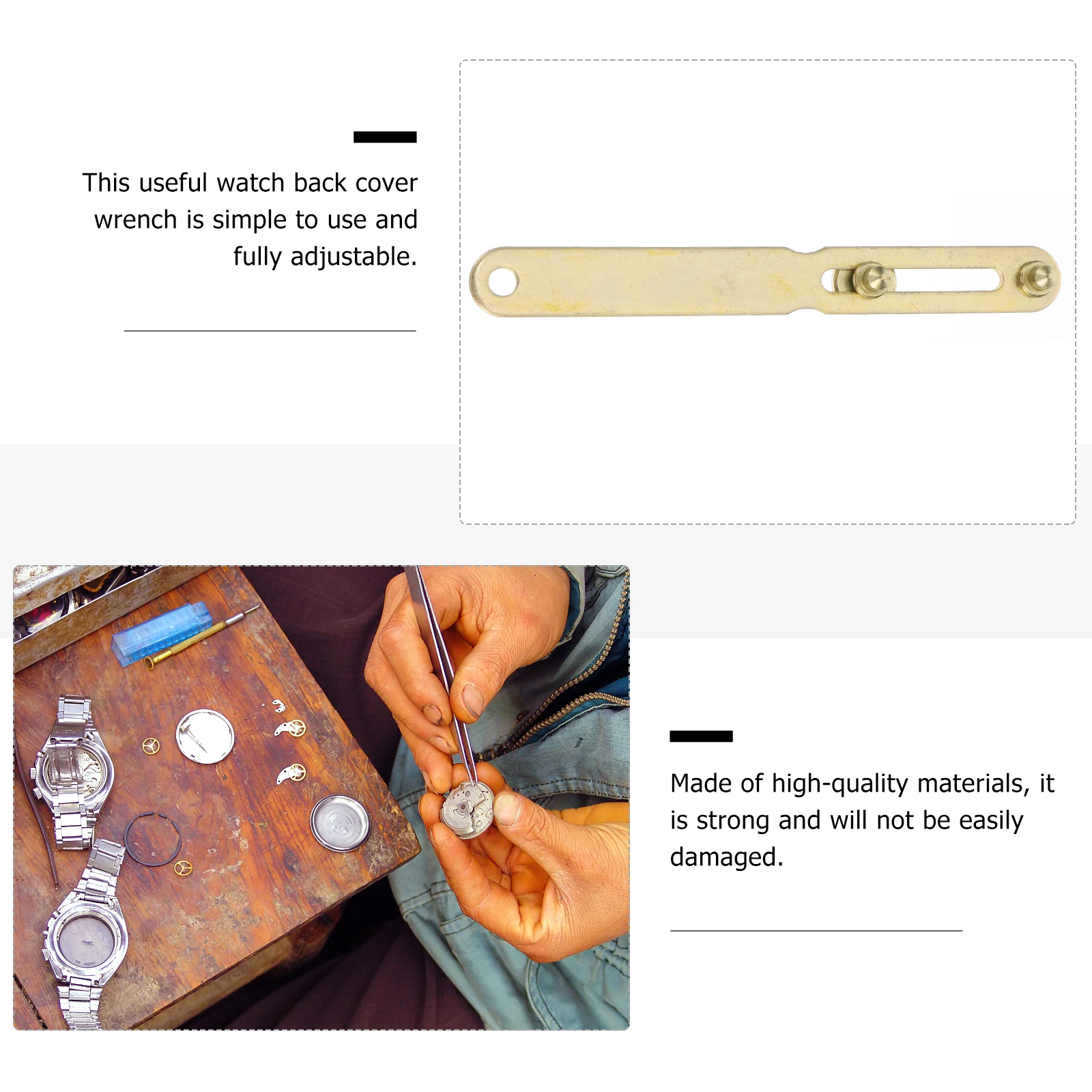 

1pc Adjustable Case Opener High-Quality Durable Tool For Back Cover Removal Replacement Repair Wrench Repair Tool