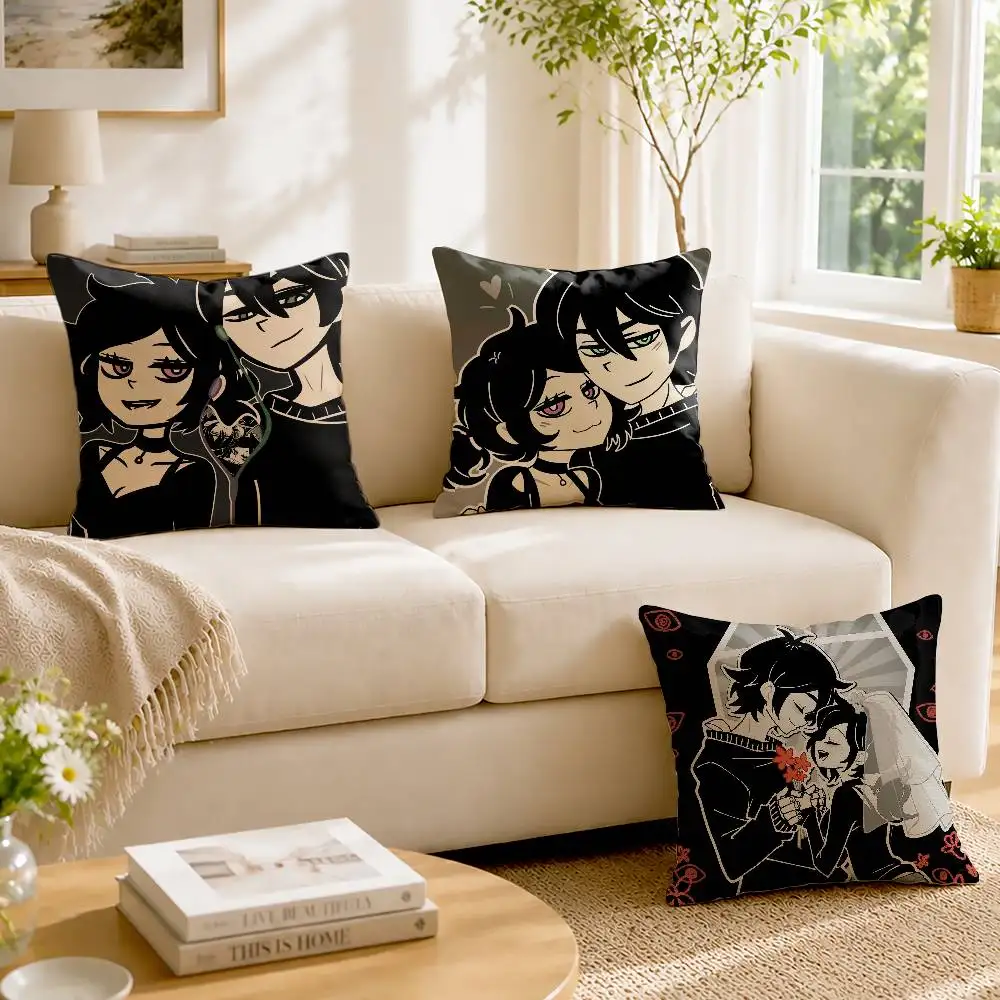 The C-Coffin of A-Andy and L-Leyley Customizable Square Pillow case Double Sided Print Sofa Bedroom Decor Cushion Cover