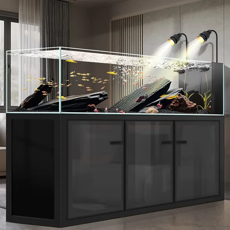 Factory Price 240 Gallons Rectangle Luxury Living Room Ultra White Glass Aquarium Fish Tank for Eco-Friendly Durable Energy