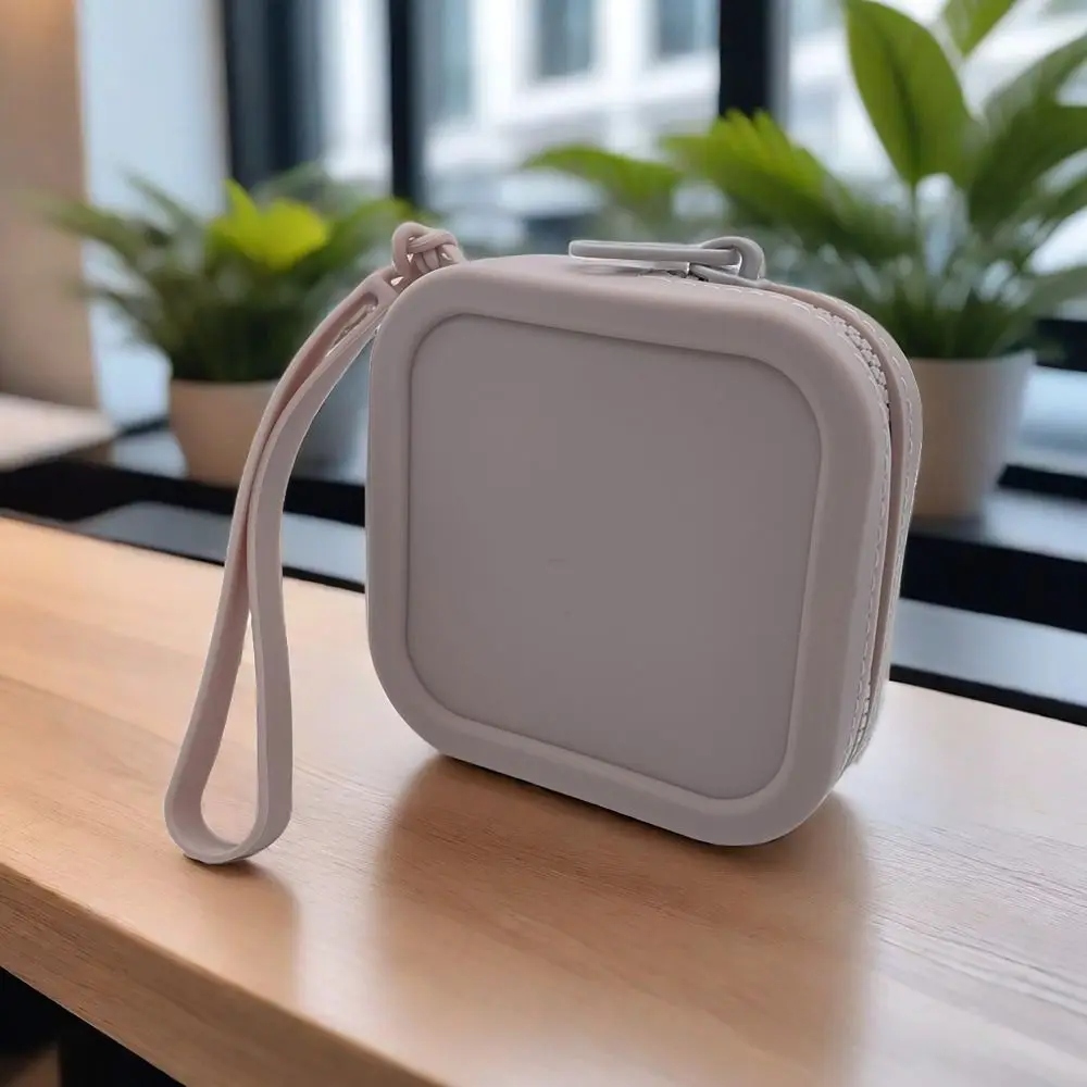 

Waterproof Vintage Silicone Coin Purse with Zipper, Multifunctional Earphone Pouch for Students Travel Use