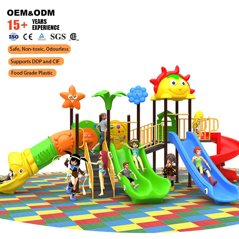 

Amusement Park Commercial Outdoor Children's Play Slide Equipment LLDPE Metal Construction Capacity 510 Passengers