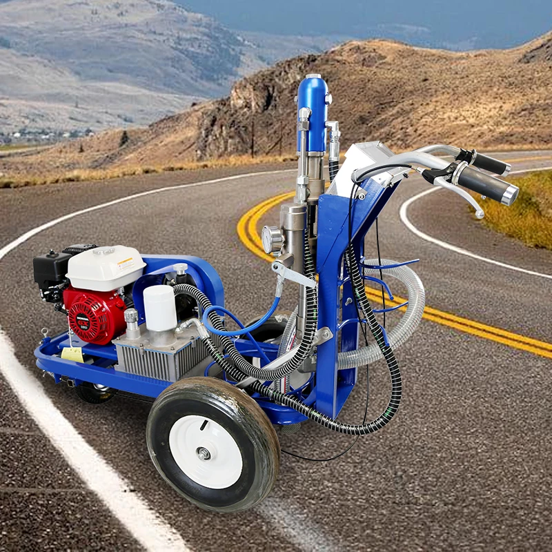 High-Power Hydraulic Piston Pump Hand-Pushing High-Pressure Cold Spraying Scribing Machine Road Marking Road Scribing Spraying