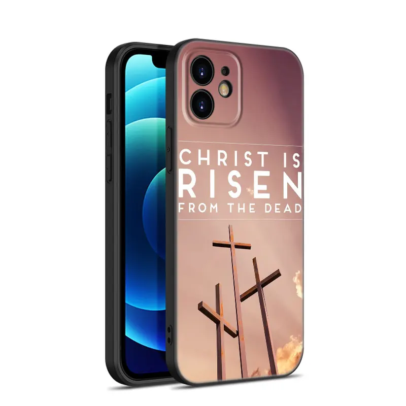 Funda de teléfono Jesucristo Dios bendiga para Apple iPhone 12 13 Mini 11 14 Pro XS Max 6S 6 7 8 Plus 5S X XR SE 2020 2022 funda suave