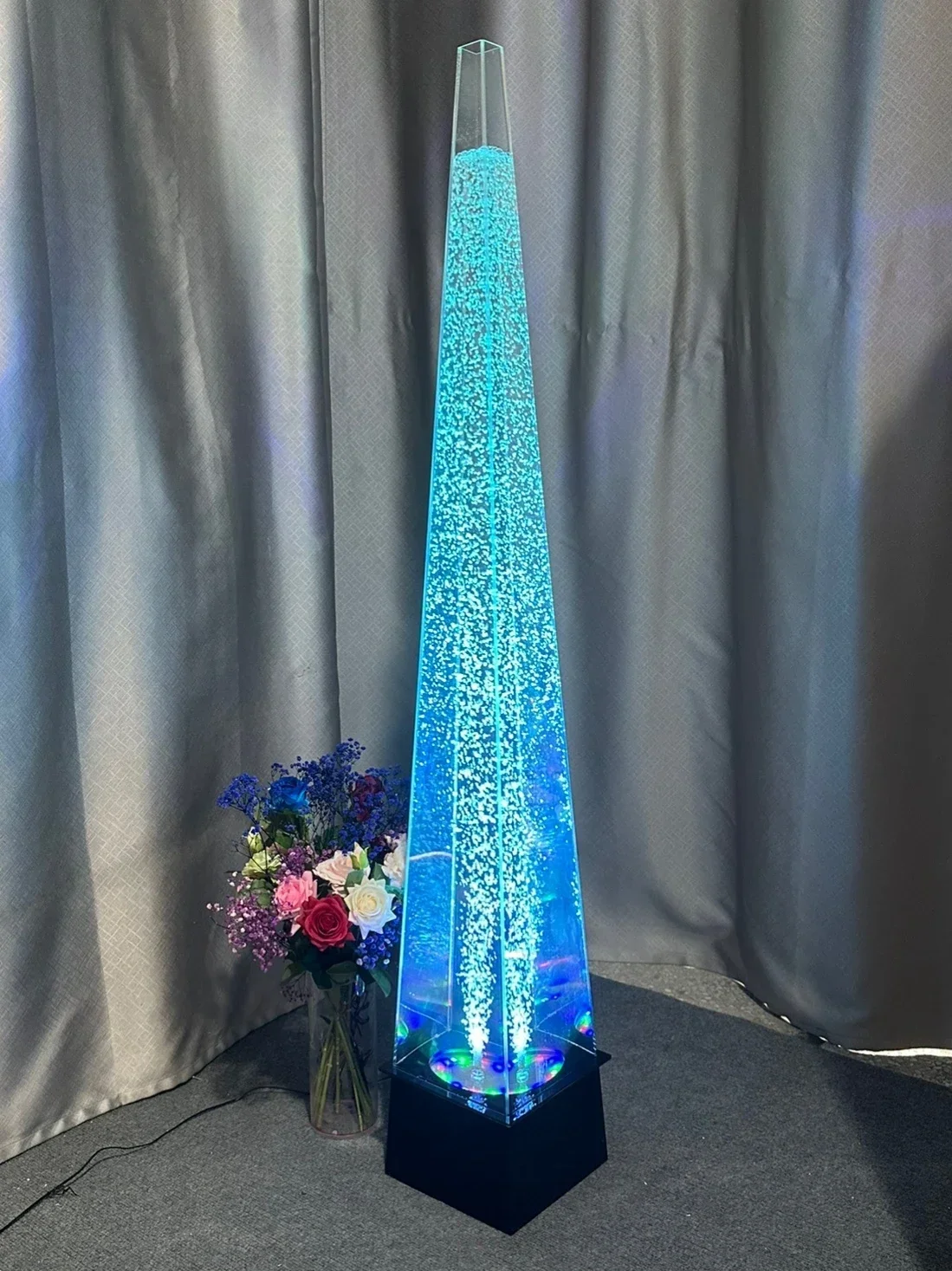 X188ACrilico Colonna d'aria Borsa Tenda d'acqua Schermo da parete Feng Shui Bubble Wall Fontana Parete divisoria