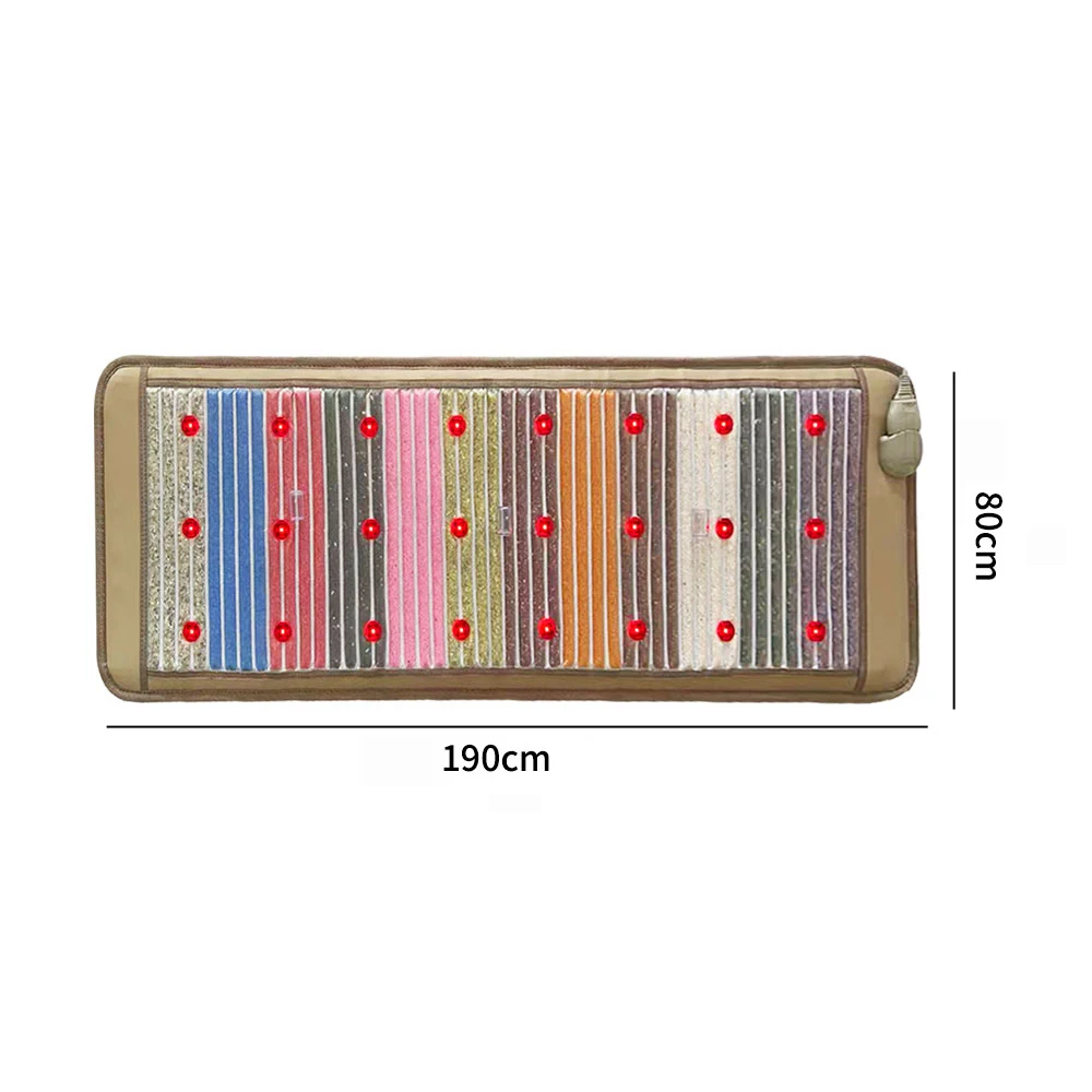 PEMF الفوتون كريستال مرتبة تدليك الطاقة 12 لون تدليك الحجر الساخن العلاج حصيرة المجال المغناطيسي موجة فائقة تخفيف آلام الظهر