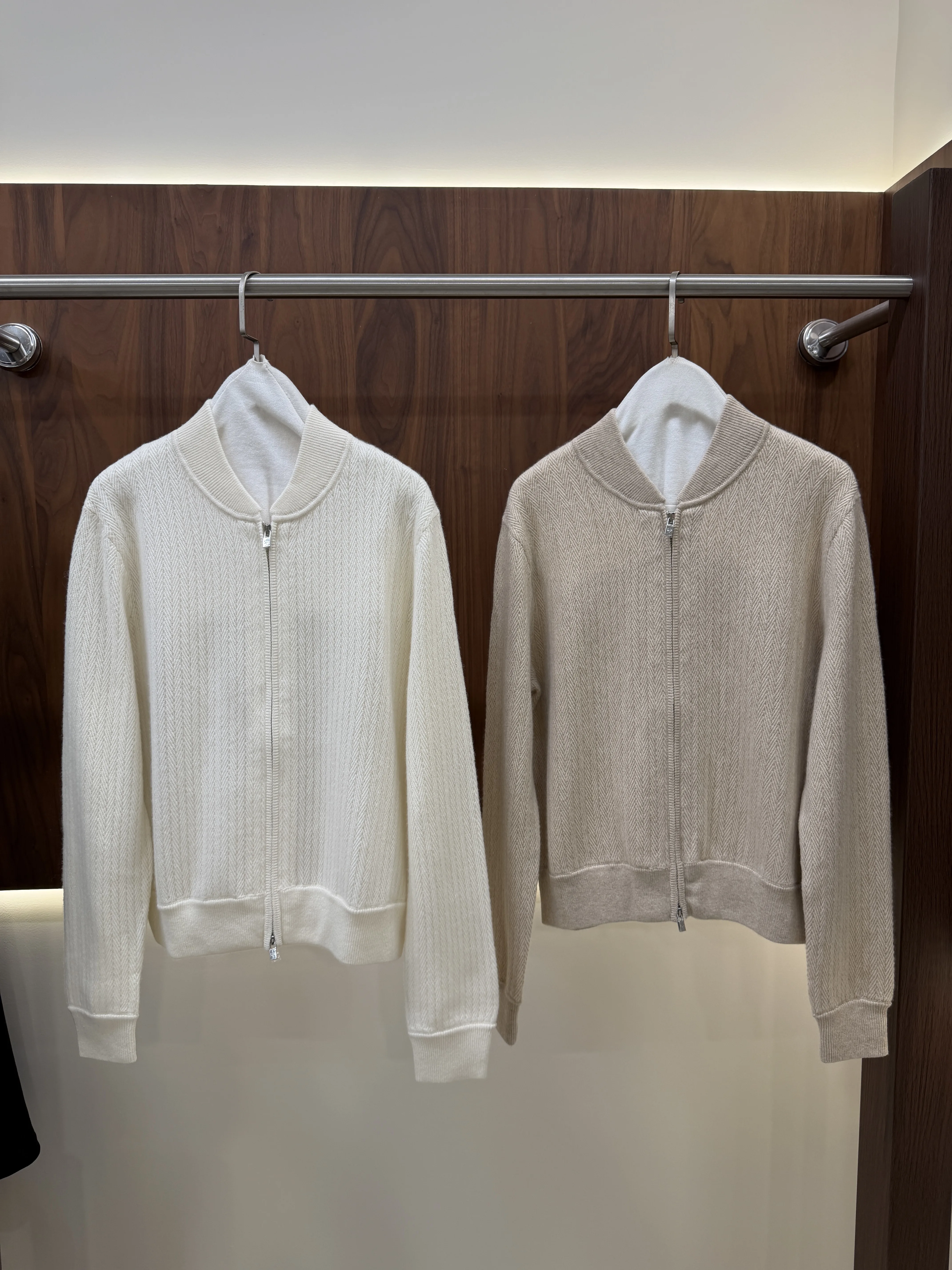 Women's Autumn/Winter Set: Zip-Up Cardigan Jacket and High-Waisted Straight-Leg Wide-Leg Cashmere Knit Trousers
