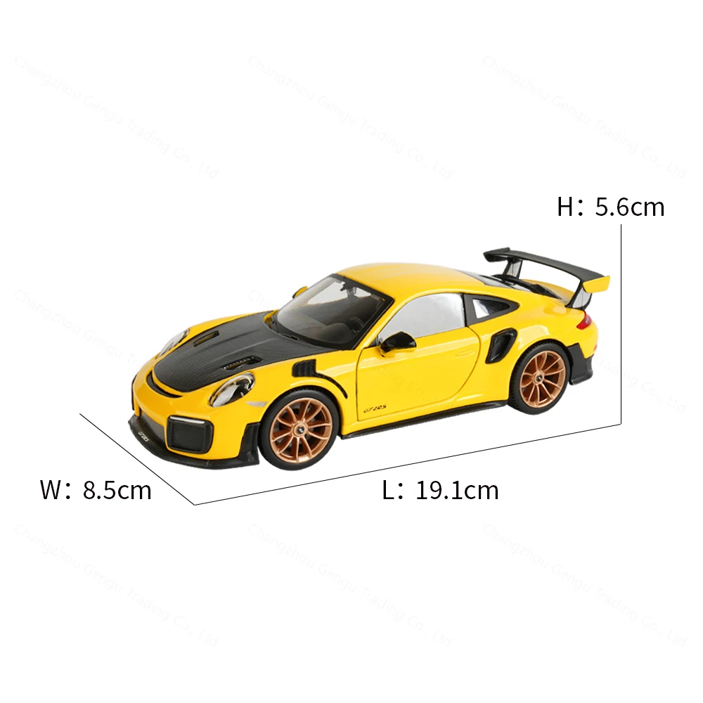 Maisto 1:24 2018 Porsche 911 GT2 RS Auto sportiva Statico Pressofuso Veicoli Modello da collezione Auto Giocattoli