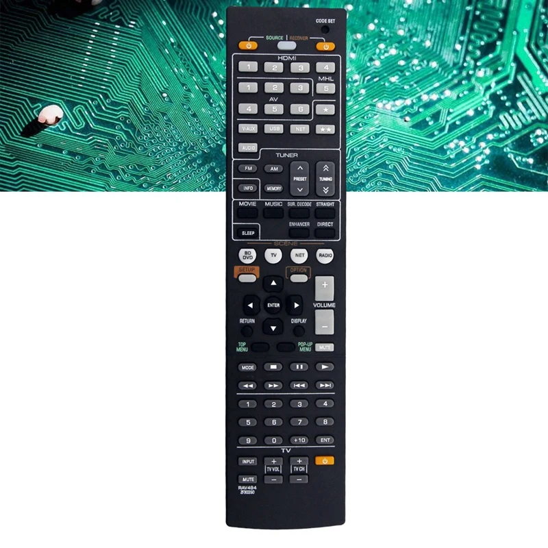 Mando a distancia de repuesto para Yamaha, Receptor AV, RX-V475, RX-V475BL, RXV475, HTR4066, RXV475BL, RAV494, ZF30350