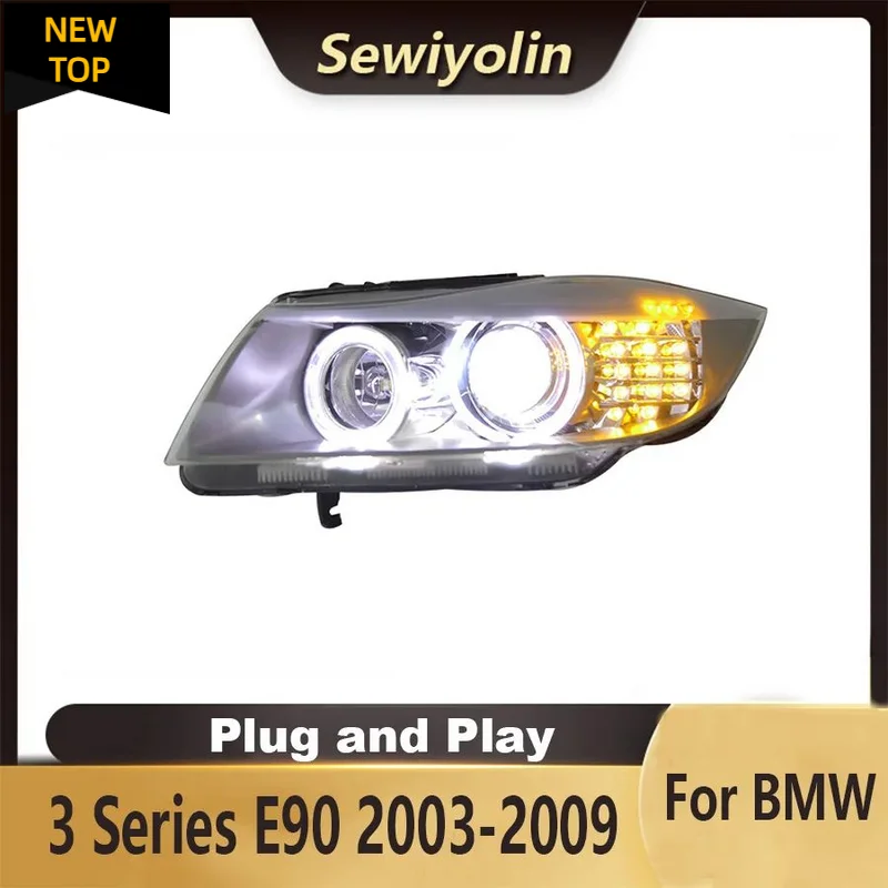 

Автомобильные аксессуары для BMW 3 серии E90 2003-2009, фары в сборе, лампа дневного света, сигнал DRL, подключи и работай в дневное время