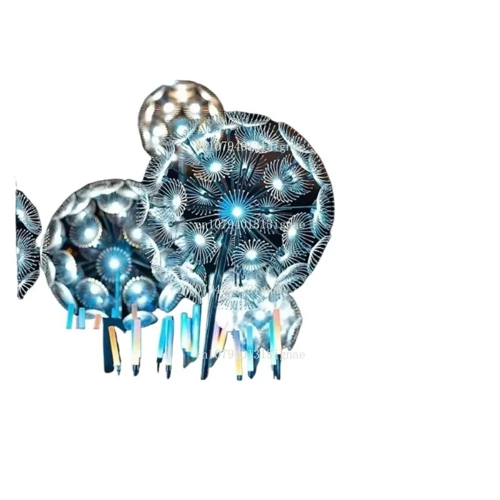 High Quality Waterproof Outdoor Color Landscape Light Decorative Large Fiber Optic Dandelion Light Emitting Diode Light