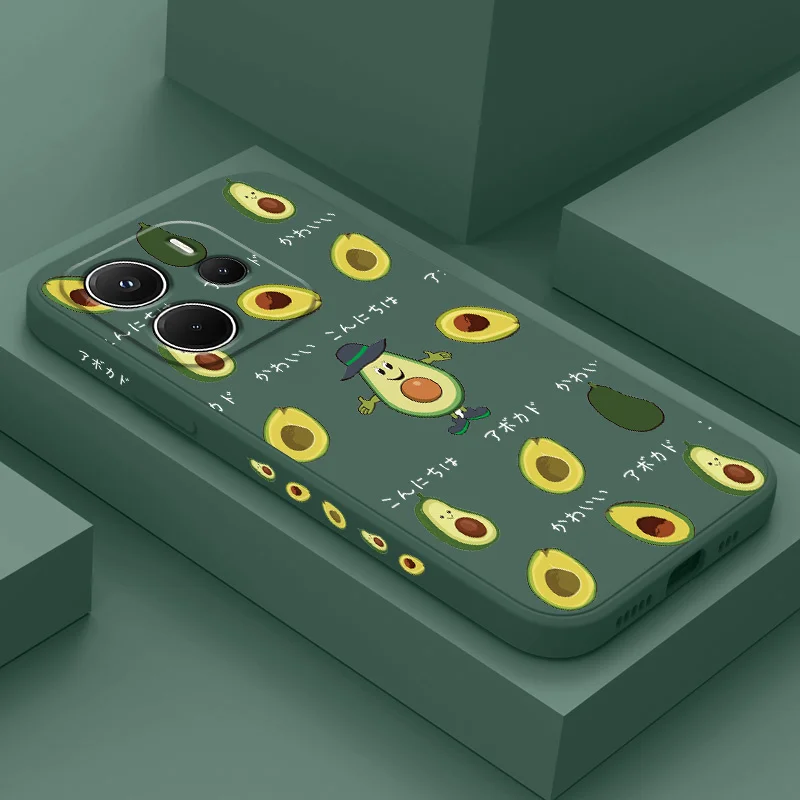 

Fat Avocado Phone Case For Xiaomi Redmi Note 14 13 12 12S 11 11S 10 10S 15 15C 14C Pro Plus 4G 5G Liquid Silicone Cover