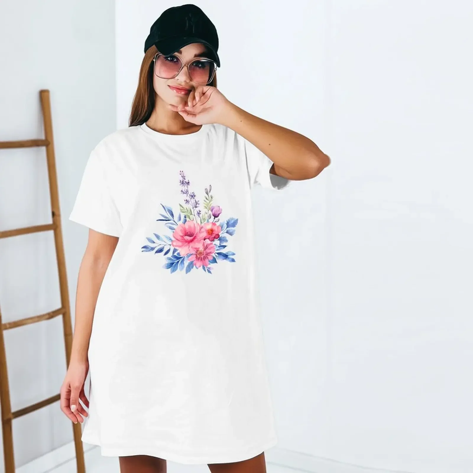

Y2k Fashion Casual T-shirt 2025 Woman Clothes O-neck Women Summer Short Sleeve T-Shirts Oversized Casual Tops Printed Pattern