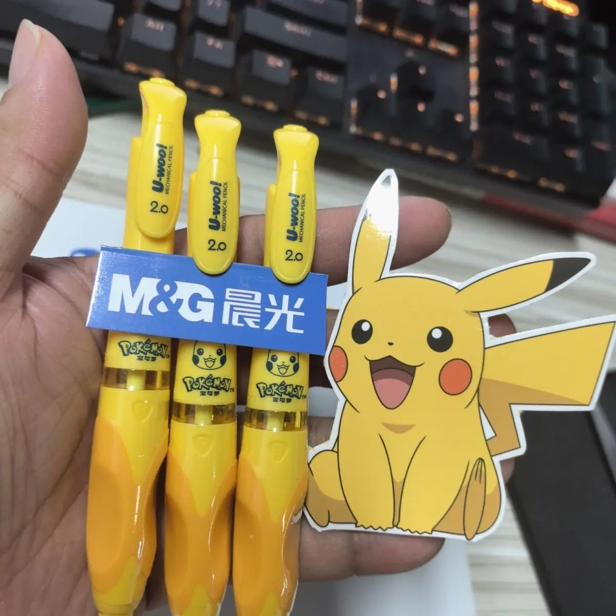 Pokémon Butterfly Grip Pikachu Elementary School Students Correct Posture Automatic Pencil Comfortable Grip for Writing Practice