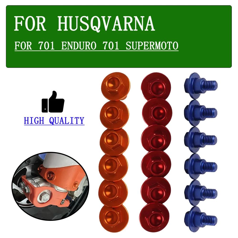 

Motorcycle Accessories M6*12 Front Fork Guard Bolt Screws For Husqvarna 701 Enduro 701 Supermoto Super Moto SM 2016 - 2023 2024