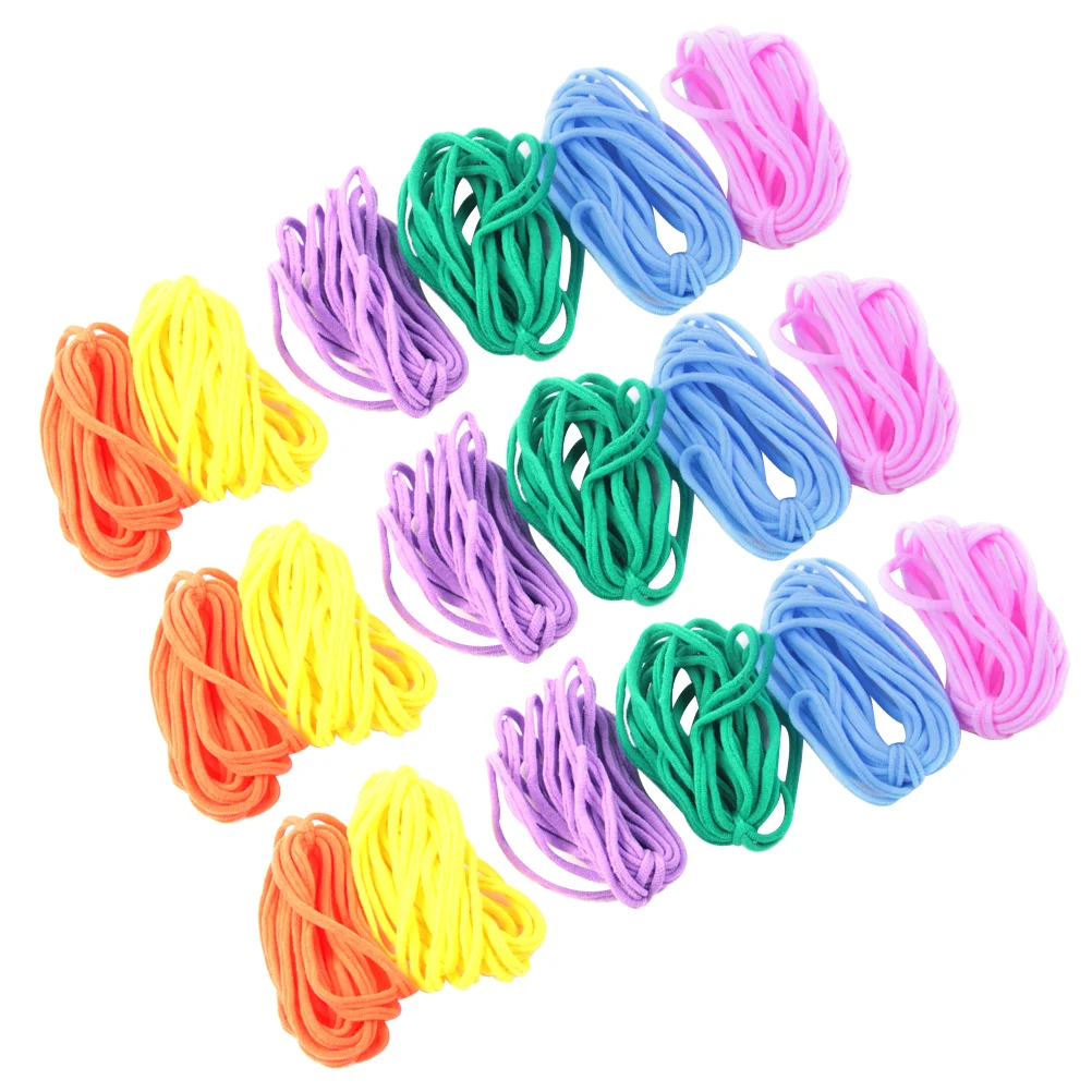 288 Pcs Finger String Toy Solid Color Cradle String Educational Playthings Knitting Elastic String Hand Game Supplies for Home P
