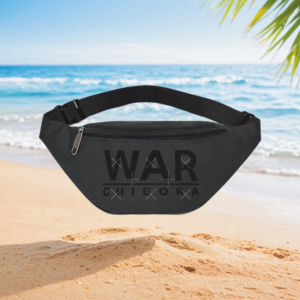 

WAR CHISORA Fight Night Waist Backpack Crossbody Chest Bag Street Casual Sporty Fashionable Simple Unique Printed Design