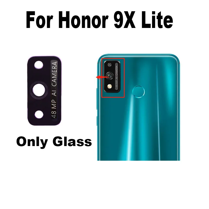 New For Huawei Honor 9X LITE Back Camera Glass Lens Rear Camera Glass With Adhesive Sticker Glue