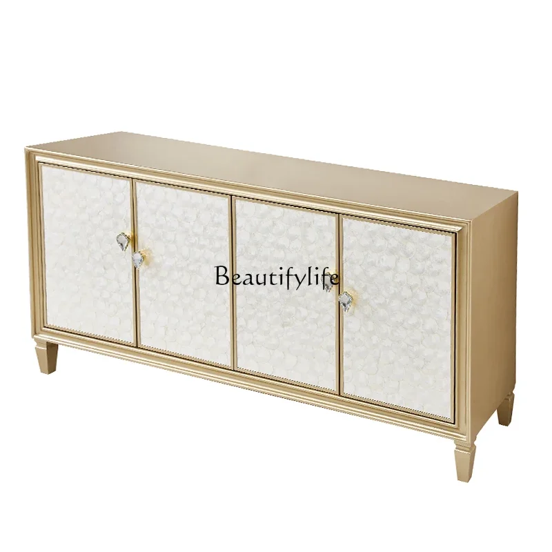 

FG10Nordic Light Luxury Living Room Sideboard Cabinet Multi-Functional Storage Modern Shell Decoration Entrance Cabinet