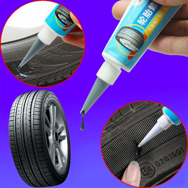 Car Tyre Repair Adhesive Black Glue Repairing Healing Glue Tire For Bicycles Moto Electric Vehicle Truck Care Tire Repair Tools