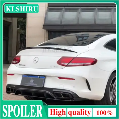 탄소 섬유 리어 트렁크 스포일러 윙, 메르세데스 C 클래스 W205 쿠페 스포일러, C200 C250 C300 C180 C350, 2 문짝 자동차 2014 2015