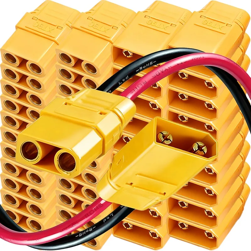 XT90 High Power Plug Copper 40A Rated 4mm Diameter Anti Reverse Stable High Power Model Aircraft Drone Charging Power Connector