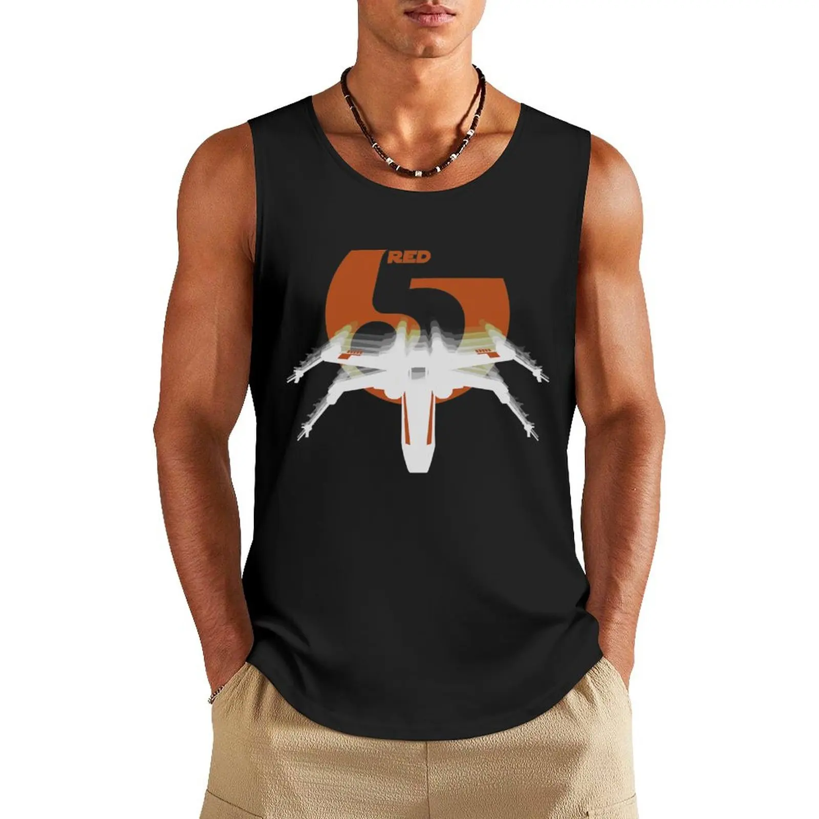 

Red 5 T-Shirt, Sci FiSpace Spaceship Tank Top basketball Men's gym clothing sleeveless jackets