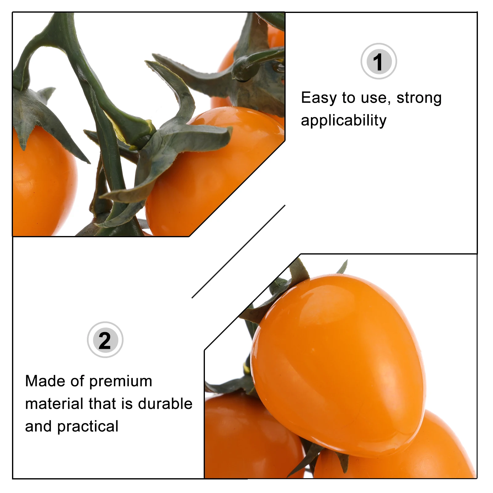 

Cherry Simulated Saint Tomato Props Decoration Lifelike Imitation Yellow Plastic Office Fall Decorations for Home