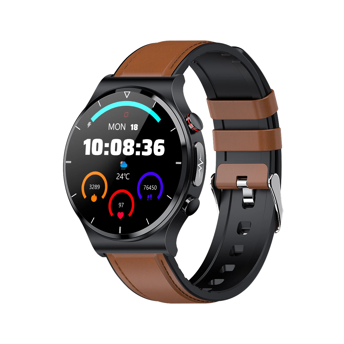 2021 Smart Watch Body Temperature Measurement Blood Oxygen Monitor Ip68 Waterproof Sport Watch Wireless Charger Smartwatch E88