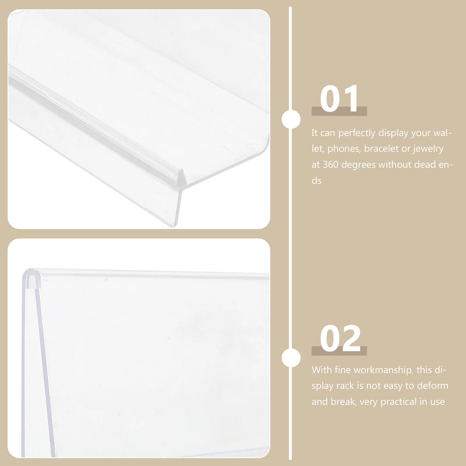 6 Pcs Wallet Plastic Holder Office Display Shelf Shelves Storage Racks Card Wallets 75X7X6CM Shop