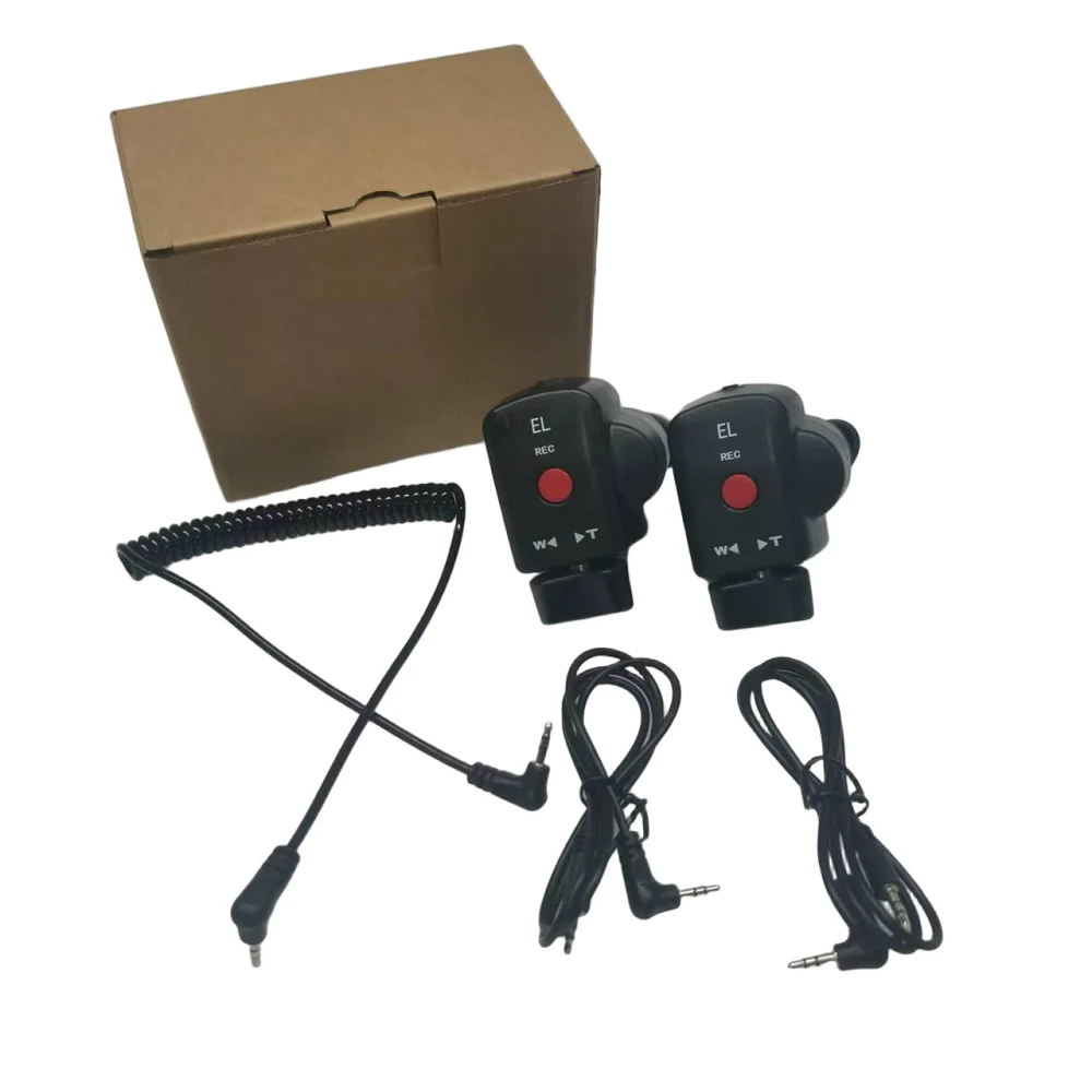 EL Two Remote Control Sets with 2.5mm Conversion Cable Camera Controllers for Recording Zoom of Sony/Canon/Panasonic Lenses
