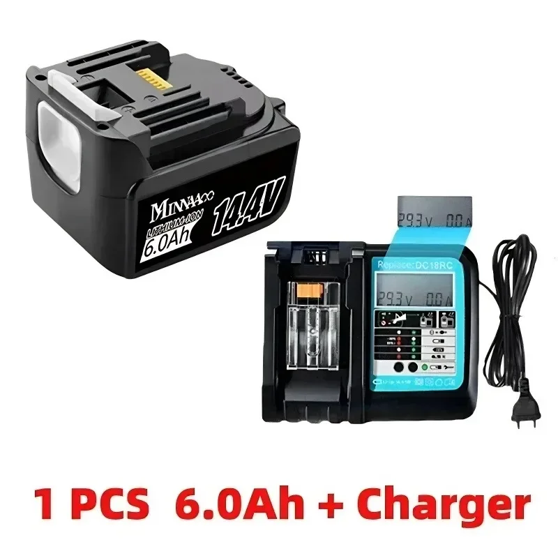 ? Nieuwe 14.4V Originele voor Makita Elektrisch Gereedschap 6.0Ah BL1460 BL1430 1415 194066-1,6.0Ah Oplaadbare Li-Ion Makita Batterijen