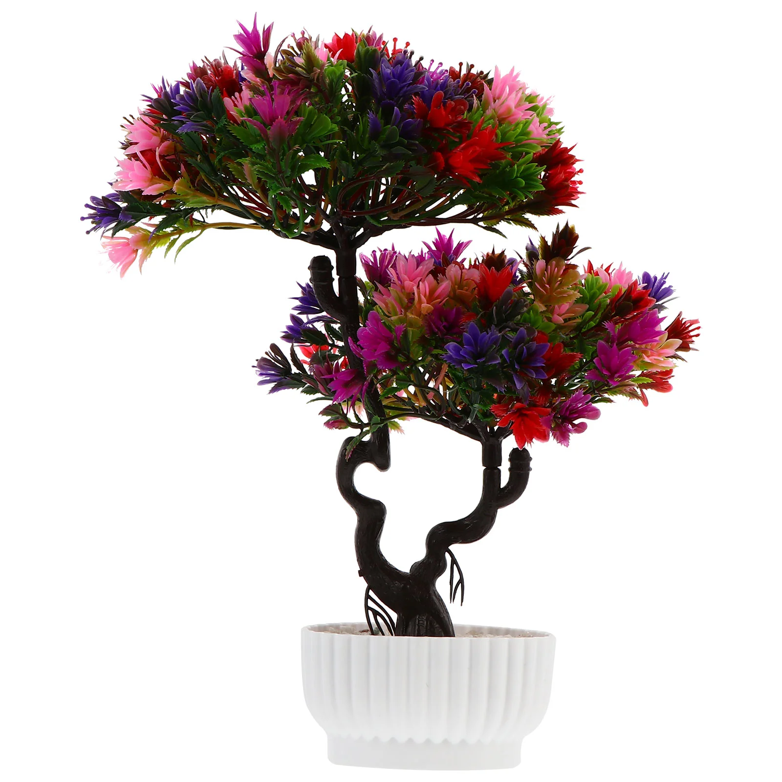 

Welcome Pine Flower Potted Plant Faux Small Bonsai Decor Simulation Ornament Plastic Artificial Office Fake