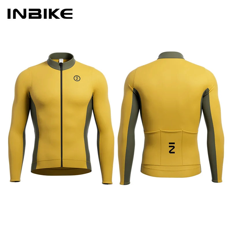 INIBKE Winter Men\'s Cycling Long Sleeve Jersey Thermal Bicycle Top Mountain Biking Riding Jersey Man Outdoor Sportswear Clothes