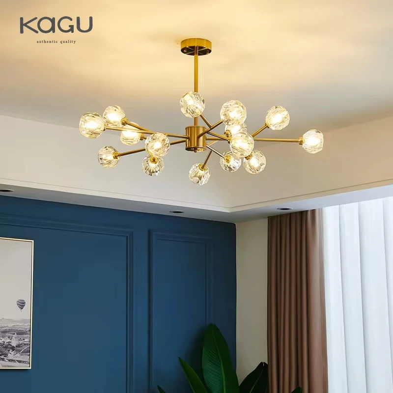 Modern LED Chandelier Crystal Gold Black- Ceiling Light For Living Room Bedroom Dining Kitchen Hall Indoor Lighting Fixture
