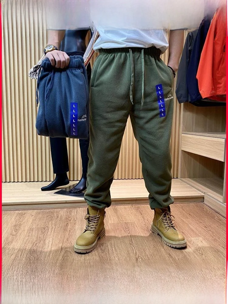 

Новая Зеландия, уличные оригинальные мужские зимние повседневные теплые спортивные штаны из овчины на подкладке, длинные брюки