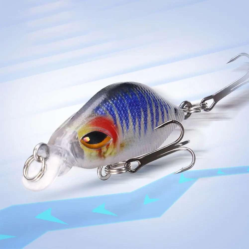 8 قطعة كرانكبيت صغير المتذبذب الصيد السحر الاصطناعي الطعم الثابت أسماك سويم ل باس سمك السلمون المرقط رمادية فاتحة اللون بايك سمك السلور