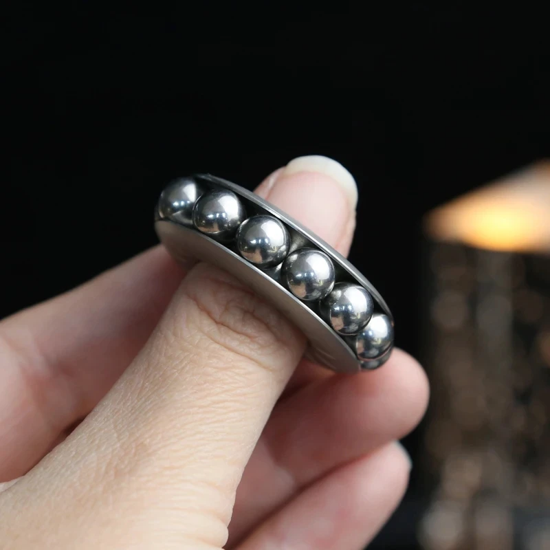 Spinner mécanique perle gyroscope Fidget cliquet anneau EDC jouet haptique bout des doigts métal Stress main Spinner Fidget jouets cadeaux pour adultes