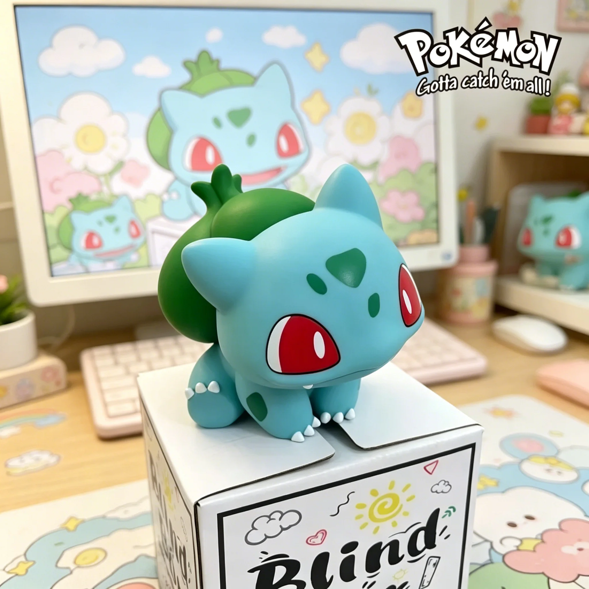 Nuevo modelo de estatua de Pokémon Bulbasaur, regalo sorpresa encantador, figuras decorativas de escritorio y modelos, regalos de cumpleaños y vacaciones para niños