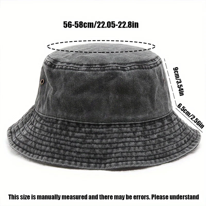 Customize Cotton Washed Bucket Hat Vintage Fishing Hat for Dog Owners Sun Protection Outdoor Pet Adoption Cap Fashion Streetwear