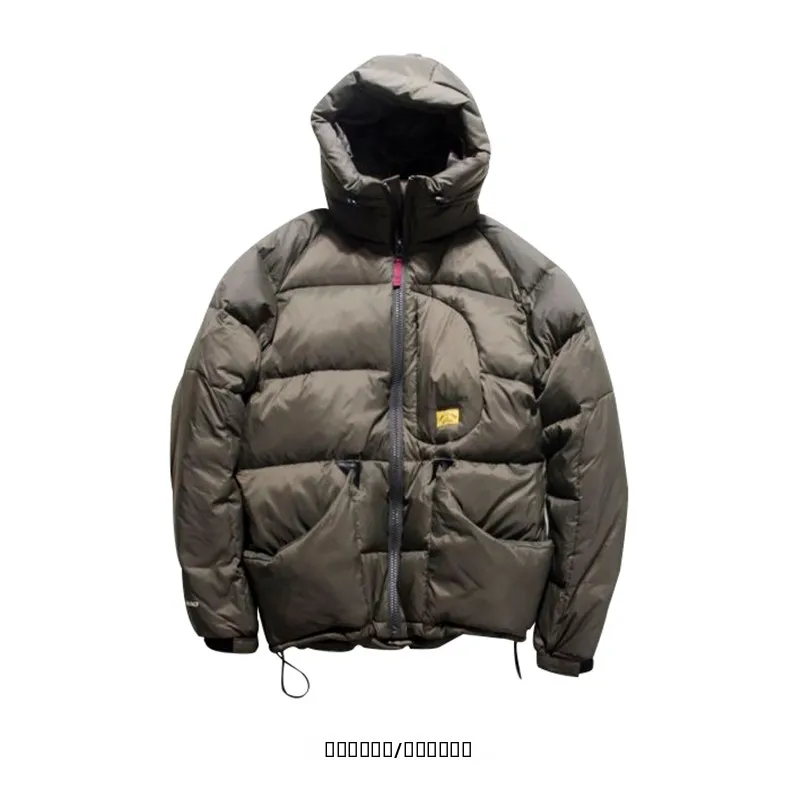 

from Thickened Short Hooded Men's down Jacket Multi-Pocket Warmth Windproof Winter Casual Outerwear Street Style