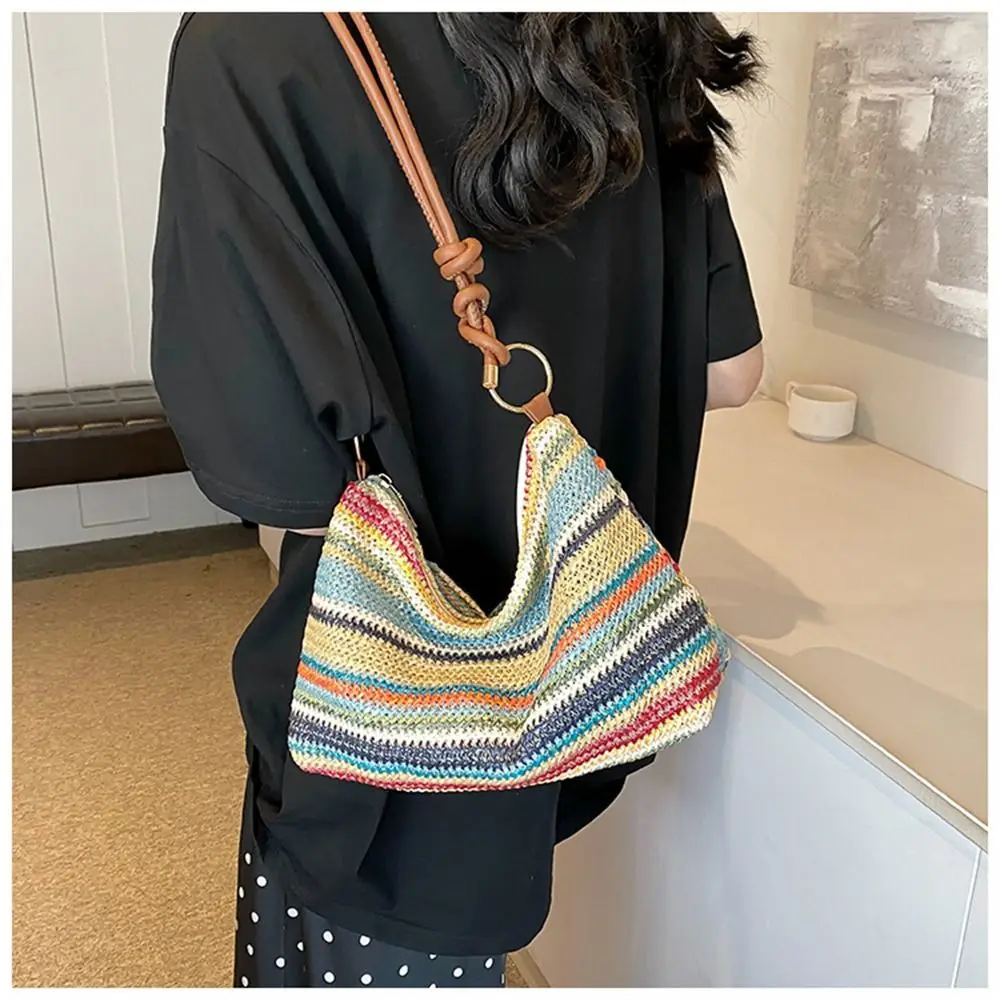 

Fashion Women Summer Bohemian Straw Woven Beach Crossbody Bags Shoulder Messenger Bags Girls Handbags Straw Bag Gifts