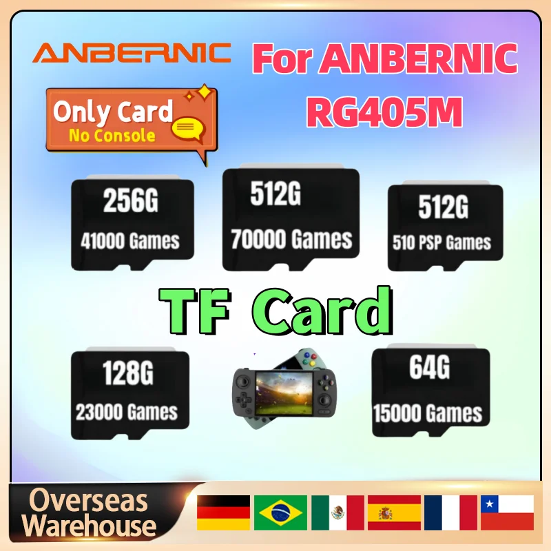 

For ANBERNIC RG405M TF Card Memory Card Handheld Game Consoles 512G PS2 PSP Classic 70000 Games Pre-install Retro Video Games