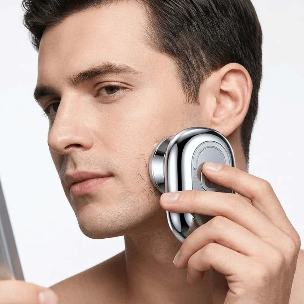 Portable Pocket Shaver Single Cutter Head Stainless Steel Foil Electric Shaver Compact Design Detachable Shaving Head